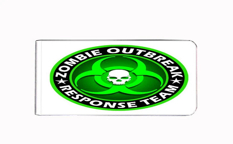 Metal Money Clip Bills Card Metal Holder Rectangle Zombie D 3 Response Team - Image 1 of 1