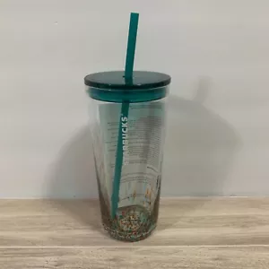 Starbucks 2022 Glas Orange Grün Konfetti Tumbler Tasse NEU - Bild 1 von 9