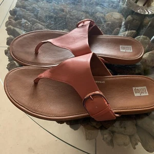 SANDALIAS MULAS MUJER CORAL FIT FLOP CUERO REAL PUNTERA TALLA 9 UK 43 EU - Imagen 1 de 5