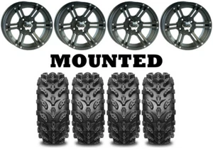 Kit 4 Interco Swamp Lite Tires 26x9-12/26x12-12 on ITP SS212 Matte Black IRS - Picture 1 of 5