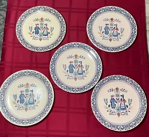 5x Johnson Brothers STAFFORDSHIRE alte Granitherzen & Blumen Essplatten 10"" - Bild 1 von 9