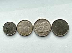 (4) Silver Belgium Coins 1939, 1950, 1937 & 1951 - Picture 1 of 10