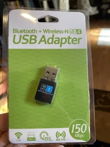 Bluetooth 4.2 + Wireless-N USB 2.0 Adapter 150 Mbps 802.11N 2.4G - Picture 1 of 6