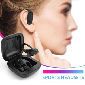 Sports Earbuds Bluetooth 5.0 Earphones Waterproof Long Play Time for Running Gym - Picture 1 of 16
