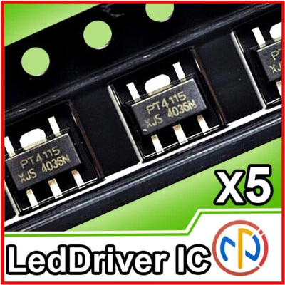 5X PT4115 DRIVER LED Integrato Alimentatore DC-DC corrente Costante