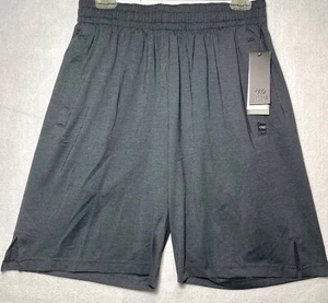 Mens Active Shorts Leg3nd Comfort Fit Athletic Pant Moisture Management Charcoal - Picture 1 of 9