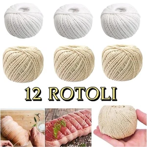 12 PEZZI Corda di Cotone Spago 35G/40M Strumenti dicottura Salsiccia Prosciutto - Foto 1 di 12