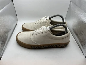 Toms | Leopard Lace up Canvas Sneakers Animal Print Women's Size 8 - Picture 1 of 9