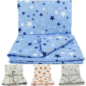 2 piece cot / cot bed bedding set nursery baby 100% cotton patterned covers - Picture 1 of 24