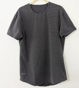 BYLT Drop Cut Lux Kurzarm T-Shirt Rundhals gestreift schwarz grau Gr. Small S - Bild 1 von 9