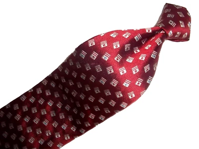 !! Nueva Corbata Armani Collezioni Borgoña Tejida Pura Seda L58" x 4"W Foto 1 de 4