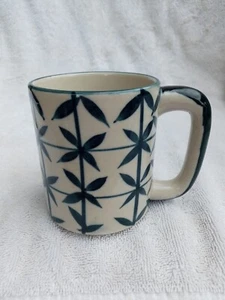 Vtg Asian Style Hand Painted Stoneware Coffee Mug - Picture 1 of 5