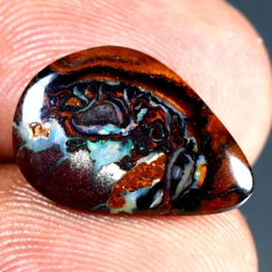 4.46 ct  Fancy Cabochon (16 x 11 mm) Multi Color Australian Koroit Boulder Opal - Picture 1 of 1