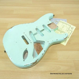 Fender Custom Shop 1958 Relic Stratocaster Body 3Lb 13oz Faded Surf Green Nitro - Picture 1 of 8