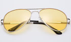Driving  Sunglasses Night & Daytime Classic Aviator Glasses Yellow Hd Lens Uv400