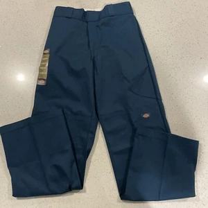 Dickies Twill Work Pants Loose Fit Straight Leg Men 28x32 Blue - Picture 1 of 6