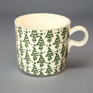 Antique Farm House Coffee Mug Stoneware Christmas Tree Kellie Montana - Picture 1 of 6