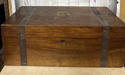 LARGE VICTORIAN ROSEWOOD WRITING SLOPE 19.5x10x7.5 inch PROJECT (701a) - Image 1 of 4