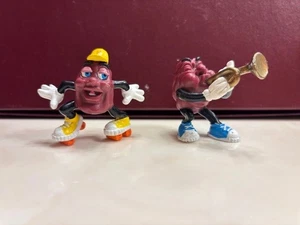 Set of 2 Vintage 1988 California Raisins 2.5" PVC Toy Figures - Picture 1 of 6