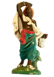 Vtg Malachi Nubian Slave Christmas Nativity Paper Mache 5" Italy - Picture 1 of 1