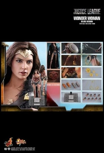HOT TOYS MMS451 JUSTICE LEAGUE WONDER WOMAN DELUXE VERSION 1/6 FIGUR OVP - Bild 1 von 24