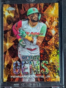 2024 TOPPS CHROME FERNANDO TATIS GOLD SPARKLE HIDDEN GEMS #HG-19 SSP - Picture 1 of 2