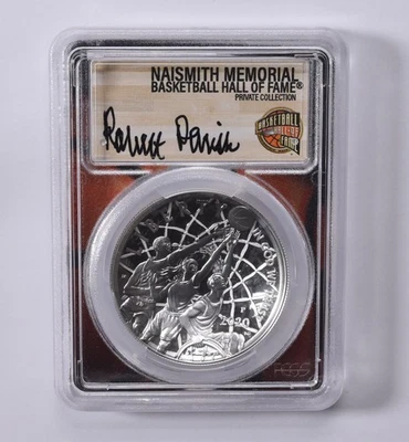 PR70 2020-P ROBERT PARISH SIGNED Basketball HOF Commemorative Dollar PCGS *5073 - Image 1 of 4