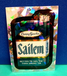 2014 Wacky Packages Chrome Series 1 "SAILEM CIGS" #47 Atomic Refractor Card - Picture 1 of 1
