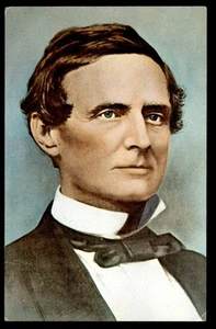 Postkarte Porträt von Jefferson Davis, Präsident der Konföderation - Bild 1 von 2