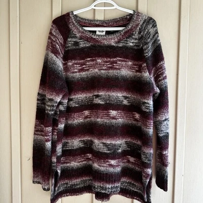 Suéter Harley-Davidson Mujer Lana Tejido Túnica Marl Raglán XL Extra Grande Rayas Foto 1 de 4