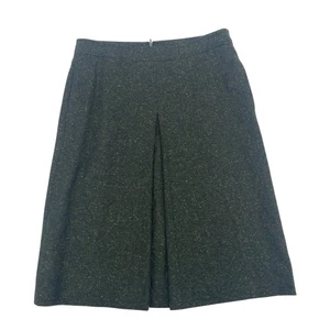 THEORY taglia 10 gonna verde a pois in lana plissettata con tasche vintage Y2K - Foto 1 di 10
