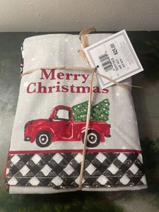 Moderne Southern Home Weihnachten Küchentücher 3er Set kleiner roter LKW Neu mit Etikett - Bild 1 von 6