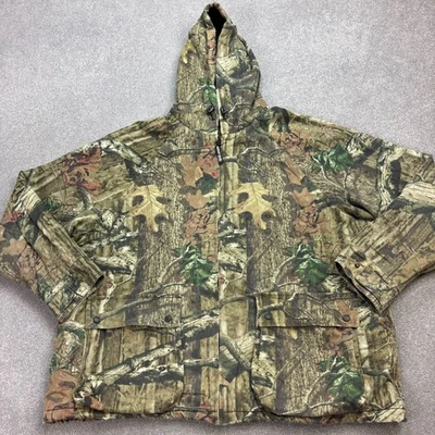 Chaqueta RealTree Adulto 2XL XXL Verde Ropa de Trabajo Lona Camuflaje Caza Capucha Forrada Hombres Foto 1 de 4