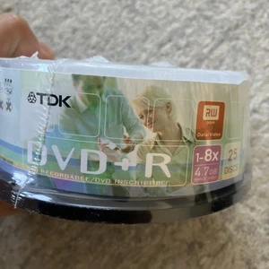 TDK DVD+R - 1-8x 4.7gb X25 Stack - New & sealed - Afbeelding 1 van 2