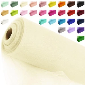 54" by 20 Yards Ivory Tulle Fabric Rolls - Tutu Spool Bolt for DIY Wedding De... - Picture 1 of 8