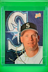 1993 Leaf Studio Jay Buhner Silver foil Auto Seattle Mariners - Picture 1 of 2