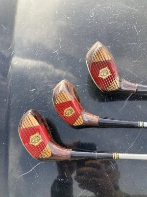 Vintage Golf Walter Hagen Wood Driver Lot Of 3 Black & Red 1,3,4 Wood Right hand - Image 1 of 4