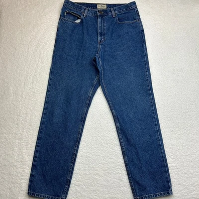 LL Bean Classic Fit Mens Jeans 36x32 (Fits 34X31.5) Straight 100% Cotton Pants - Image 1 of 4