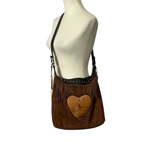 Borsa da donna Scully ispirazione vintage western cowgirl pelle frange borchie - Foto 1 di 16