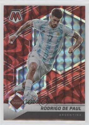 2021 Panini Mosaic FIFA Road to World Cup Reactive Red Prizm Rodrigo de Paul #15 - Image 1 of 2