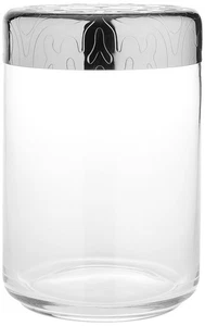 "Dressed" Glass Jar Hermetic Lid in 18/10 Stainless Steel Mirror Polished Wit... - Bild 1 von 7