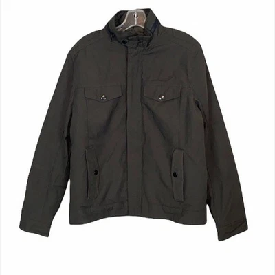 Kenneth Cole New York Mens Olive Green Zip Up & Snap Utility Jacket Size Medium - Image 1 of 4