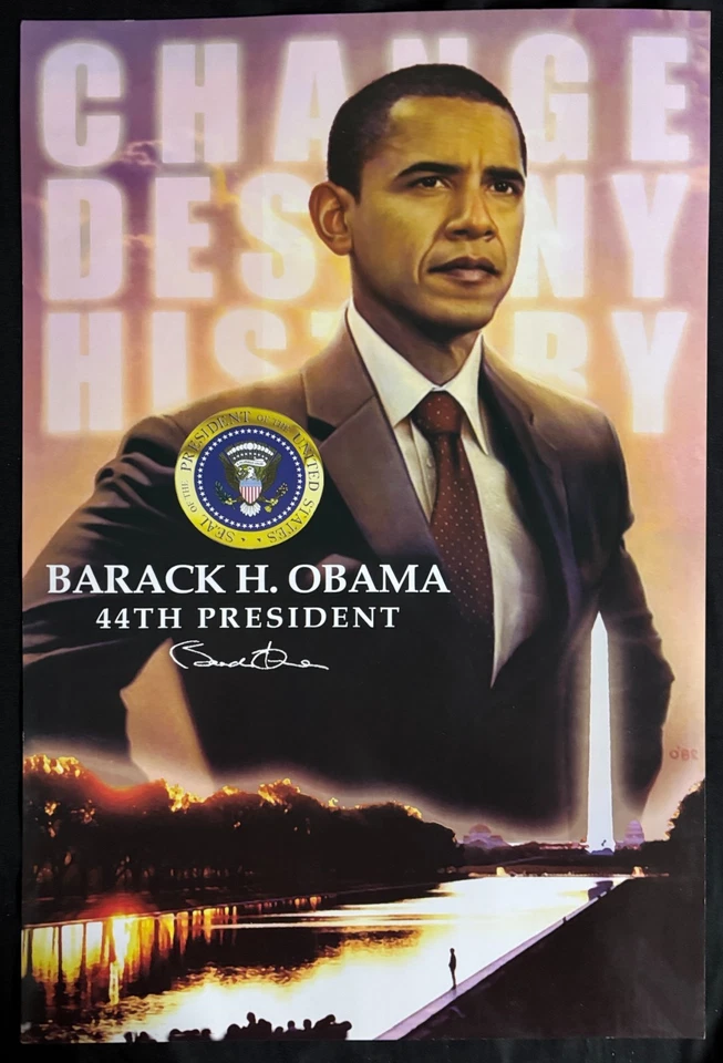 Pôster Obama 44th President / 12"x18" / Envio plano / Adequado para enquadramento - Imagem 1 de 1