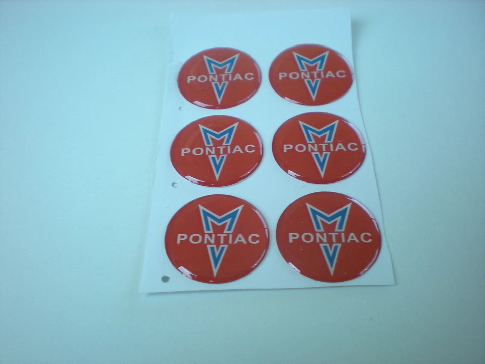 PONTIAC FIERO CATALINA GRAND AM PRIX SOLSTICE SEAT BELT WHEEL CENTER DECALS 6x R - Image 1 of 1