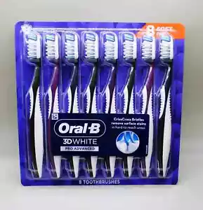 Oral-B 3D White Pro Advanced Toothbrush Set Soft Bristle 8-pack NEW!!! - Picture 1 of 2