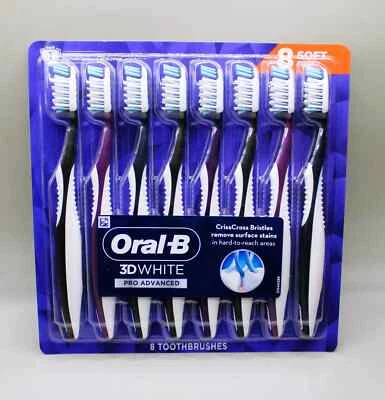 Oral-B 3D White Pro Advanced Toothbrush Set Soft Bristle  8-pack  NEW!!! - Image 1 of 2