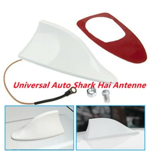 Antenna segnale radio AM/FM stile pinna di squalo palo tetto auto universale bianco - Foto 1 di 12