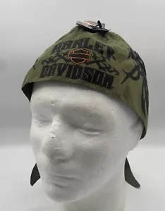 Harley Davidson Green Logo Fire Motorrad Durag Bandanna Neu - Bild 1 von 4