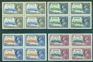 Sg 123-126 Njassaland 1935 Silber Hochzeit Set IN Blöcke Mit 4 - Picture 1 of 1