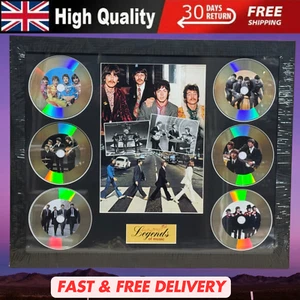 THE BEATLES MEMORABILIA FRAMED PICTURE PRESENTATION DISC SET LEGENDS OF MUSIC UK - Imagen 1 de 10